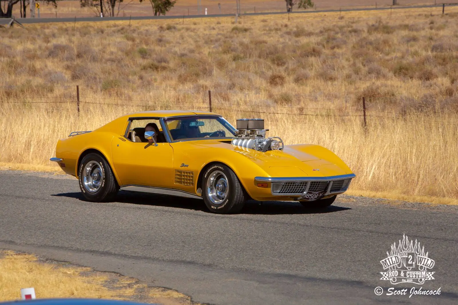 Vintage hot rod at event